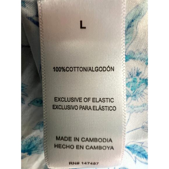 Draper James Womens Size Large Floral Smocked Ruffle Strap Midi Dress Blue White - Picture 10 of 12